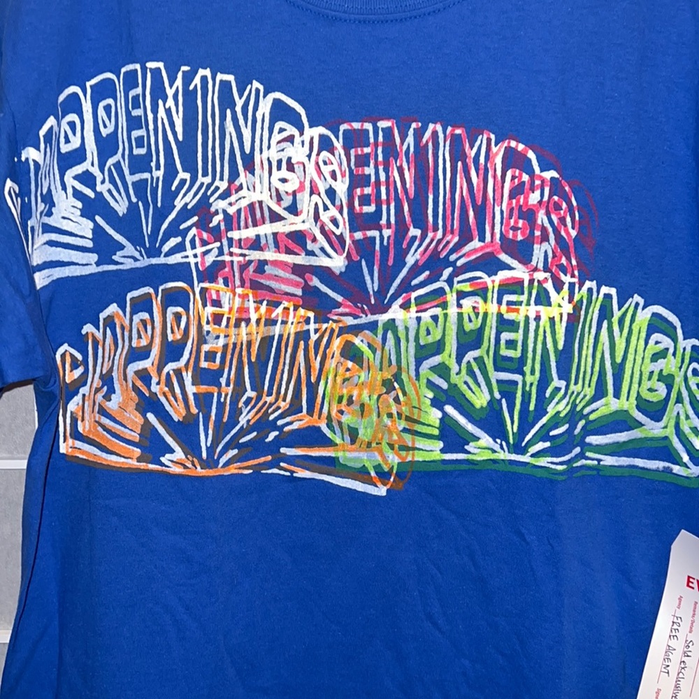 IT’S HAPPENING TEE, handscreen printed by Jeff Chiola, 2020 collection